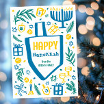 Whimsical Schattige Dreidel Menorah CUSTOM HANUKKA Feestdagenkaart<br><div class="desc">Perfect schattig kaartje voor een leuke vakantie kaart! Met de hand gemaakte kunst voor jou! VOLLEDIG ! Klik hierboven op "Personaliseren" om de tekst te bewerken. Klik op "Bewerken met ontwerpgereedschap" om de lettertypen, kleuren en plaatsingen aan te passen. (check mijn winkel voor alternatieve design ook) Dit is een platte...</div>