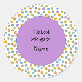 Whimsical schattige en kleurrijke bloem ronde sticker