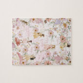 Whimsical Schattige Fairy Wildflower Garden Meadow Legpuzzel (Horizontaal)