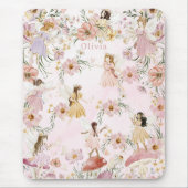 Whimsical Schattige Fairy Wildflower Garden Meadow Muismat (Voorkant)