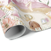 Whimsical Schattige feeën Wildflower Garden Meadow Cadeaupapier (Rol Hoek)