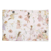 Whimsical Schattige feeën Wildflower Garden Meadow Kussensloop (Achterkant)