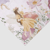 Whimsical Schattige feeën Wildflower Garden Meadow Tissuepapier (Detail)