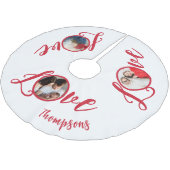 Whimsical Schattige Foto Liefde Typografie Kalligr Kerstboom Rok (Gekanteld)