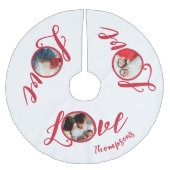 Whimsical Schattige Foto Liefde Typografie Kalligr Kerstboom Rok (Voorkant)
