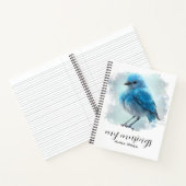 *~* Whimsical Schattige Gedetailleerd Blauw Vogel Notitieboek (Binnen)