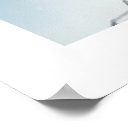 *~* Whimsical Schattige Gedetailleerd Blauw Vogel Poster (Hoek)