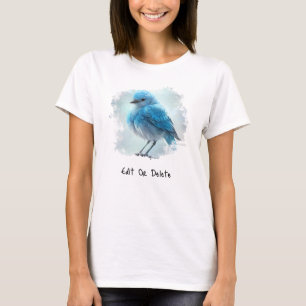 *~* Whimsical Schattige Gedetailleerd Blauw Vogel  T-shirt