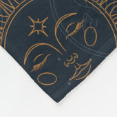 Whimsical Schattige Kawaii Wizard Monkey Print Fleece Deken (Hoek)