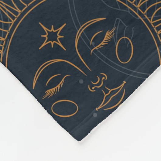 Whimsical Schattige Kawaii Wizard Monkey Print Fleece Deken (Hoek)