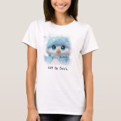*~* Whimsical Schattige KAWII Blauwe Vogel AP54 Ar T-shirt (Voorkant)