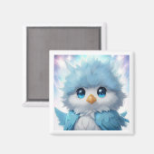 *~* Whimsical Schattige Kawii Blue Bird AP54 Art Magneet (Voorkant / Achterkant)