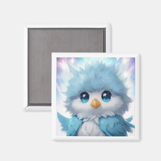 *~* Whimsical Schattige Kawii Blue Bird AP54 Art Magneet (Voorkant / Achterkant)