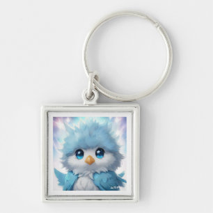*~* Whimsical Schattige Kawii Blue Bird AP54 Art Sleutelhanger