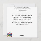 Whimsical Schattige konijnenbrunch Christelijk Pas Feestdagenkaart (Achterkant)