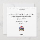 Whimsical Schattige Lop Eared Bunny Art Nouveau Feestdagenkaart (Achterkant)