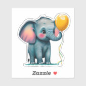 Whimsical schattige olifant sticker voor kinderen (Vel)