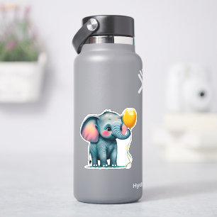 Whimsical schattige olifant sticker voor kinderen