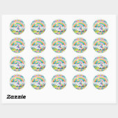 Whimsical schattige regenboog verjaardag stickers (Vel)