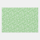 Whimsical Schattige Rood Groen Bogen Patroon Xmas  Inpakpapier Vel (Voorkant 3)