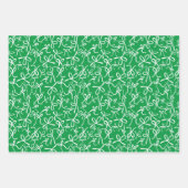 Whimsical Schattige Rood Groen Bogen Patroon Xmas  Inpakpapier Vel (Voorkant 2)