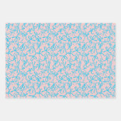 Whimsical Schattige Roze Blauwe Bogen Patroon Girl Inpakpapier Vel (Voorkant)