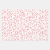 Whimsical Schattige Roze Bogen Patroon Girly Gift Inpakpapier Vel (Voorkant)