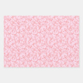 Whimsical Schattige Roze Bogen Patroon Girly Paste Inpakpapier Vel (Voorkant 3)