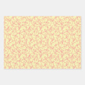 Whimsical Schattige Roze Bogen Patroon Girly Paste Inpakpapier Vel (Voorkant)