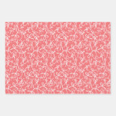 Whimsical Schattige Roze Wit Bogen Patroon Girly G Inpakpapier Vel (Voorkant 2)