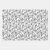 Whimsical Schattige Roze Zwart Bogen Patroon Girly Inpakpapier Vel (Voorkant 2)