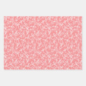 Whimsical Schattige Roze Zwart Bogen Patroon Girly Inpakpapier Vel (Voorkant 2)