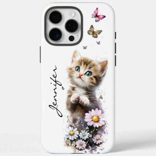Whimsical Schattige Schattigee Kitten iPhone / iPa Case-Mate iPhone Case (Achterkant)