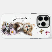 Whimsical Schattige Schattigee Kitten iPhone / iPa Case-Mate iPhone Case (Achterkant (horizontaal))
