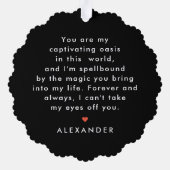 Whimsical Schattige Sinaasappel Tijger Oerwoud Lie Ornament Kaart (Achterkant)