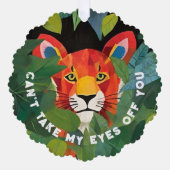 Whimsical Schattige Sinaasappel Tijger Oerwoud Lie Ornament Kaart (Voorkant)