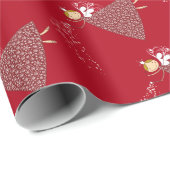 Whimsical Schattige Sneeuwvlok Fairy Kerstcadeauve Cadeaupapier (Rol Hoek)