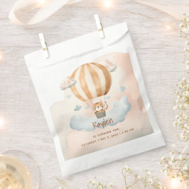 Whimsical Schattige Tiger Hete Luchtballon 1e Verj Bedankzakje