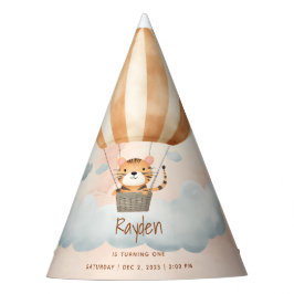 Whimsical Schattige Tiger Hete Luchtballon 1e Verj Feesthoedjes