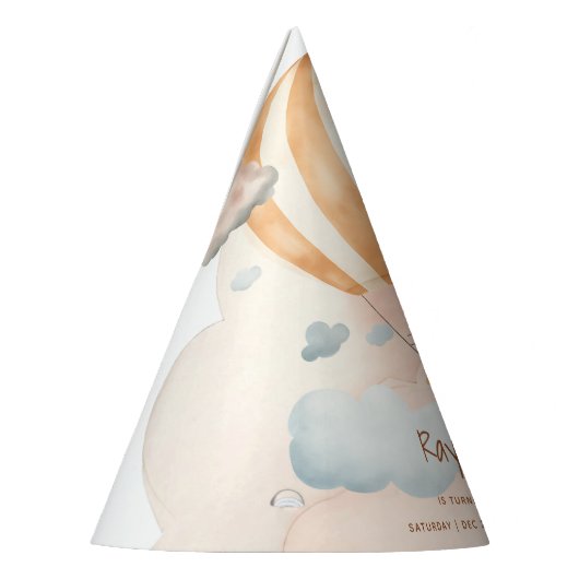 Whimsical Schattige Tiger Hete Luchtballon 1e Verj Feesthoedjes (Links)