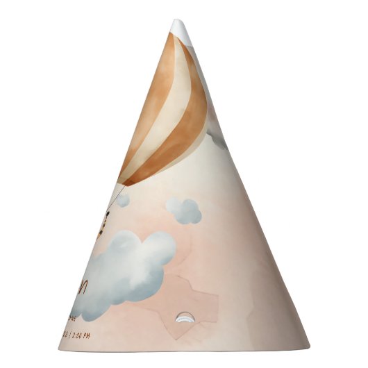 Whimsical Schattige Tiger Hete Luchtballon 1e Verj Feesthoedjes (Rechts)