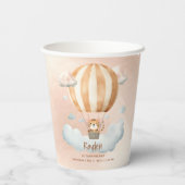 Whimsical Schattige Tiger Hete Luchtballon 1e Verj Papieren Bekers (Achterkant)