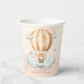 Whimsical Schattige Tiger Hete Luchtballon 1e Verj Papieren Bekers (Voorkant)