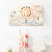 Whimsical Schattige Tiger Hete Luchtballon 1e Verj Spandoek (Insitu)