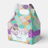 Whimsical Schattige Zeemeermin Baby shower Meisje  Bedankdoosjes (Voorkant Zijde)