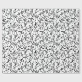 Whimsical Schattige Zwart Wit Bogen Patroon Girly  Cadeaupapier (Vlak)