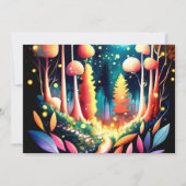 Whimsical Schattigee bewerkbare vuurvliegjes Baby  Kaart (Achterkant)