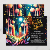 Whimsical Schattigee bewerkbare vuurvliegjes Baby  Kaart (Voorkant / Achterkant)