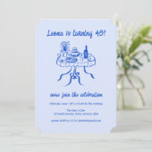 Whimsical Schattigee Buffet Picnic Aangepaste Verj Kaart (Staand voorkant)