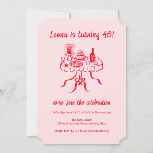 Whimsical Schattigee Buffet Picnic Aangepaste Verj Kaart (Voorkant)